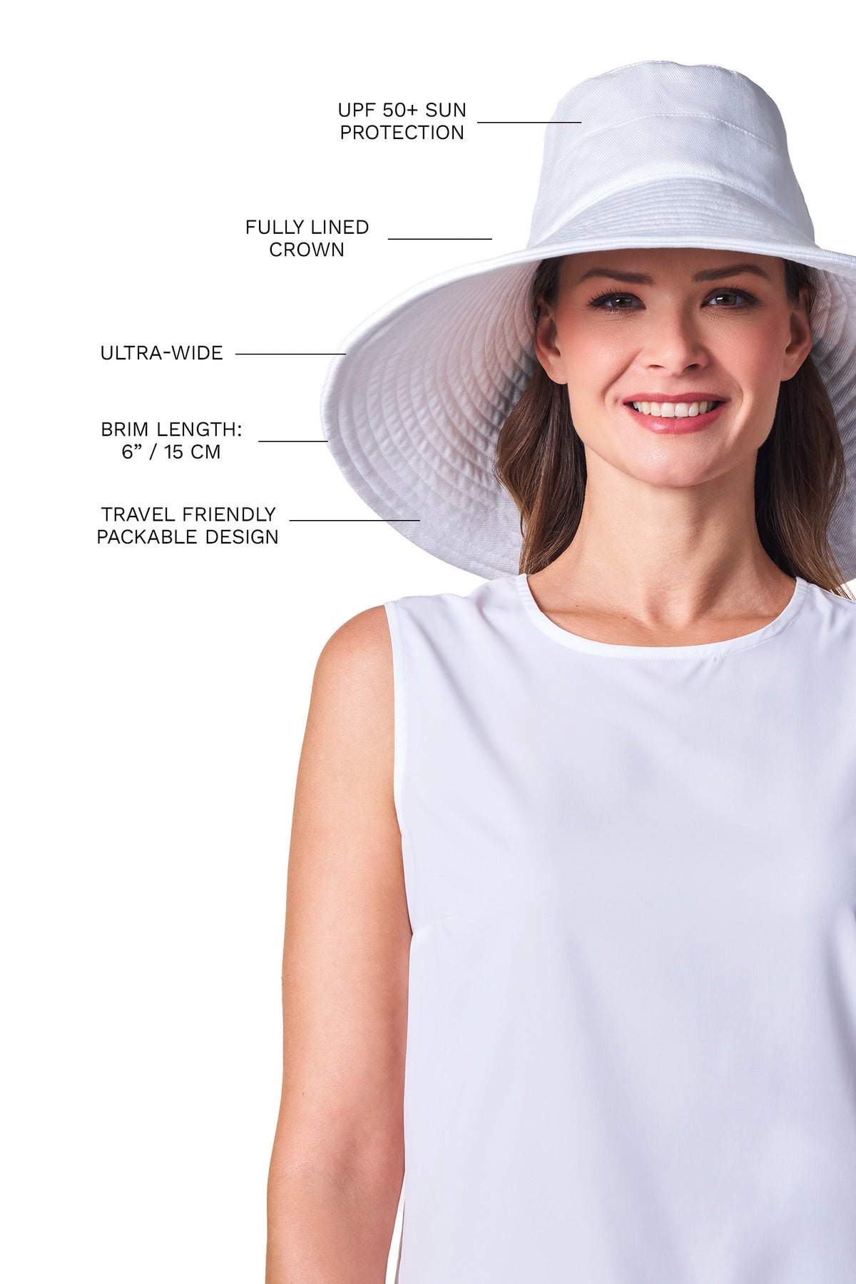 Brittany | Women's Beach Hat | White