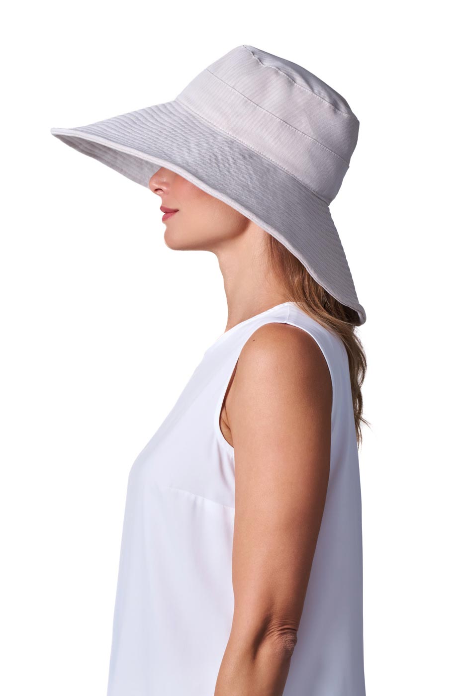 Brittany | Women's Beach Hat | Natural Modern Herringbone