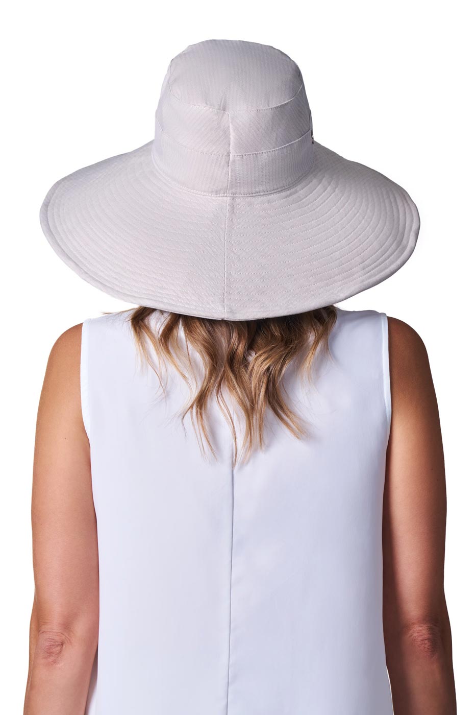 Brittany | Women's Beach Hat | Natural Modern Herringbone