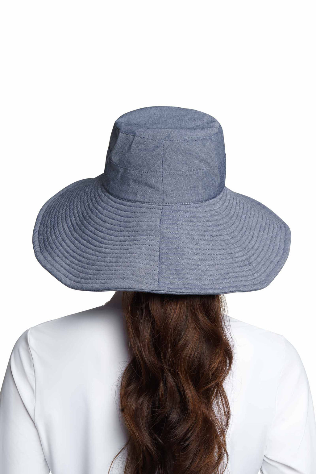 Brittany | Women's Beach Hat | Denim Blue Chambray