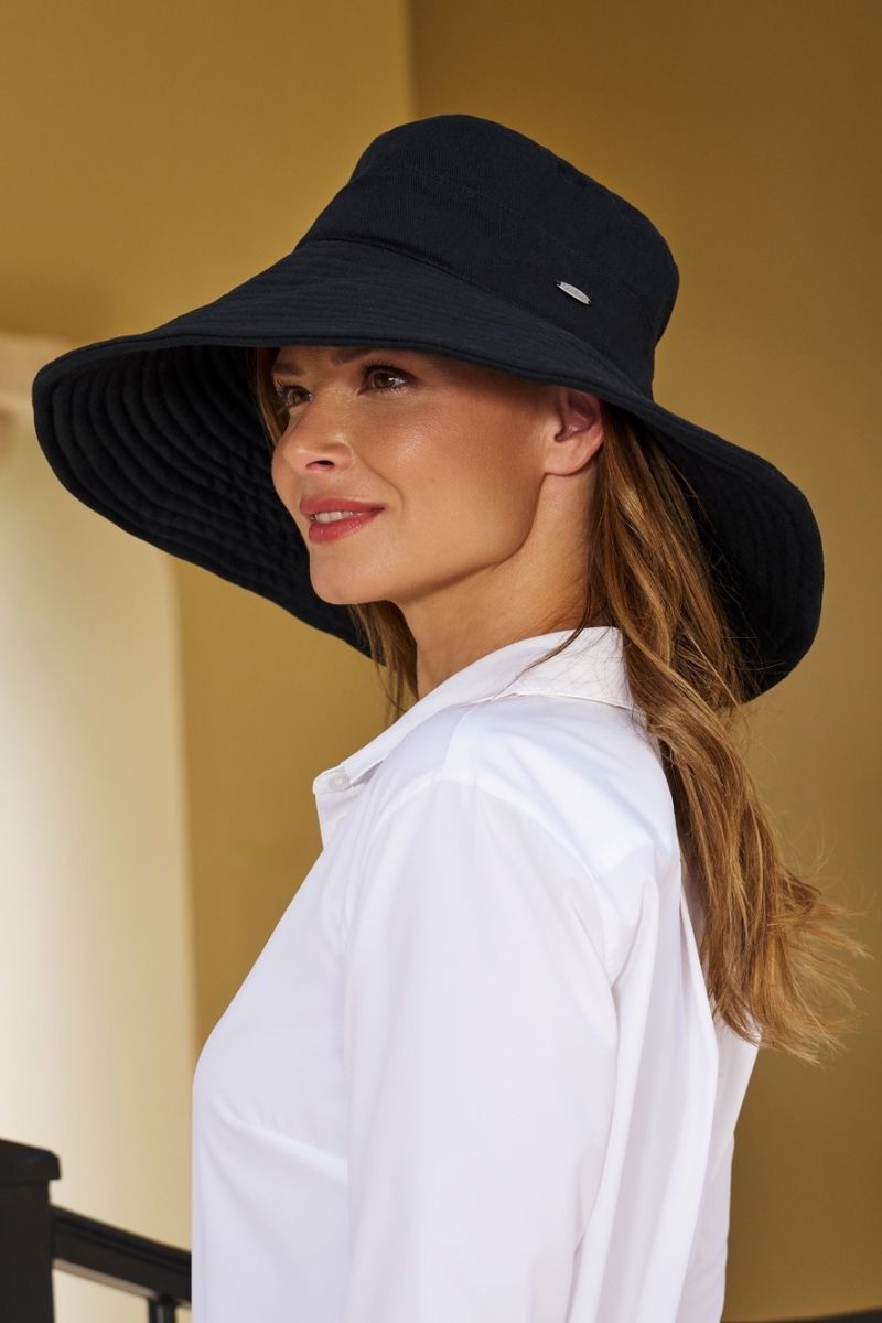 Brittany | Women's Beach Hat | Black