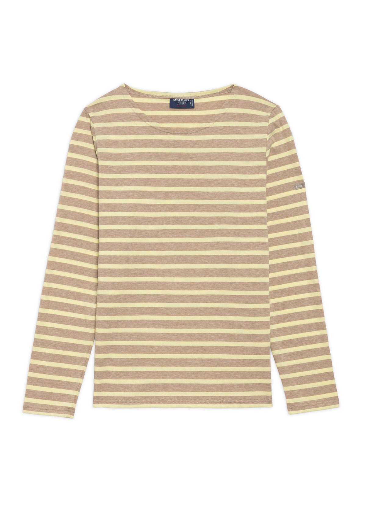 Saint James MINQUIDAME Breton Shirt  (BEIGE MELANGE / BUTTER YELLOW)