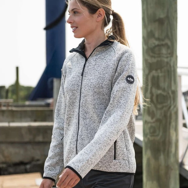Gill Women's Knit Fleece Jacket - Grey Marl