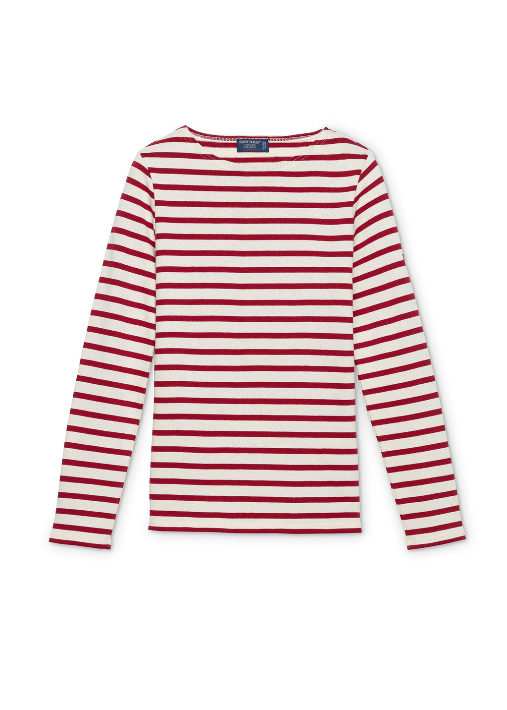 Saint James MERIDAME II - Authentic Breton Shirt | Heavyweight Cotton | Women Fit (ECRU / MAROON)
