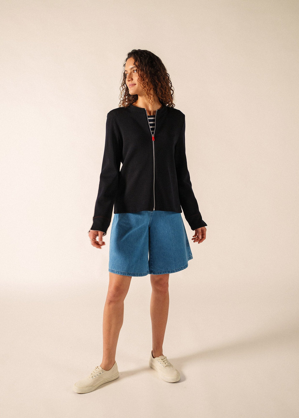 Saint James LA ROCHELLE Zip Jacket (NAVY)