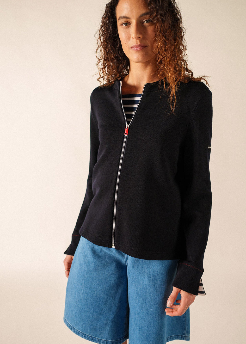 Saint James LA ROCHELLE Zip Jacket (NAVY)