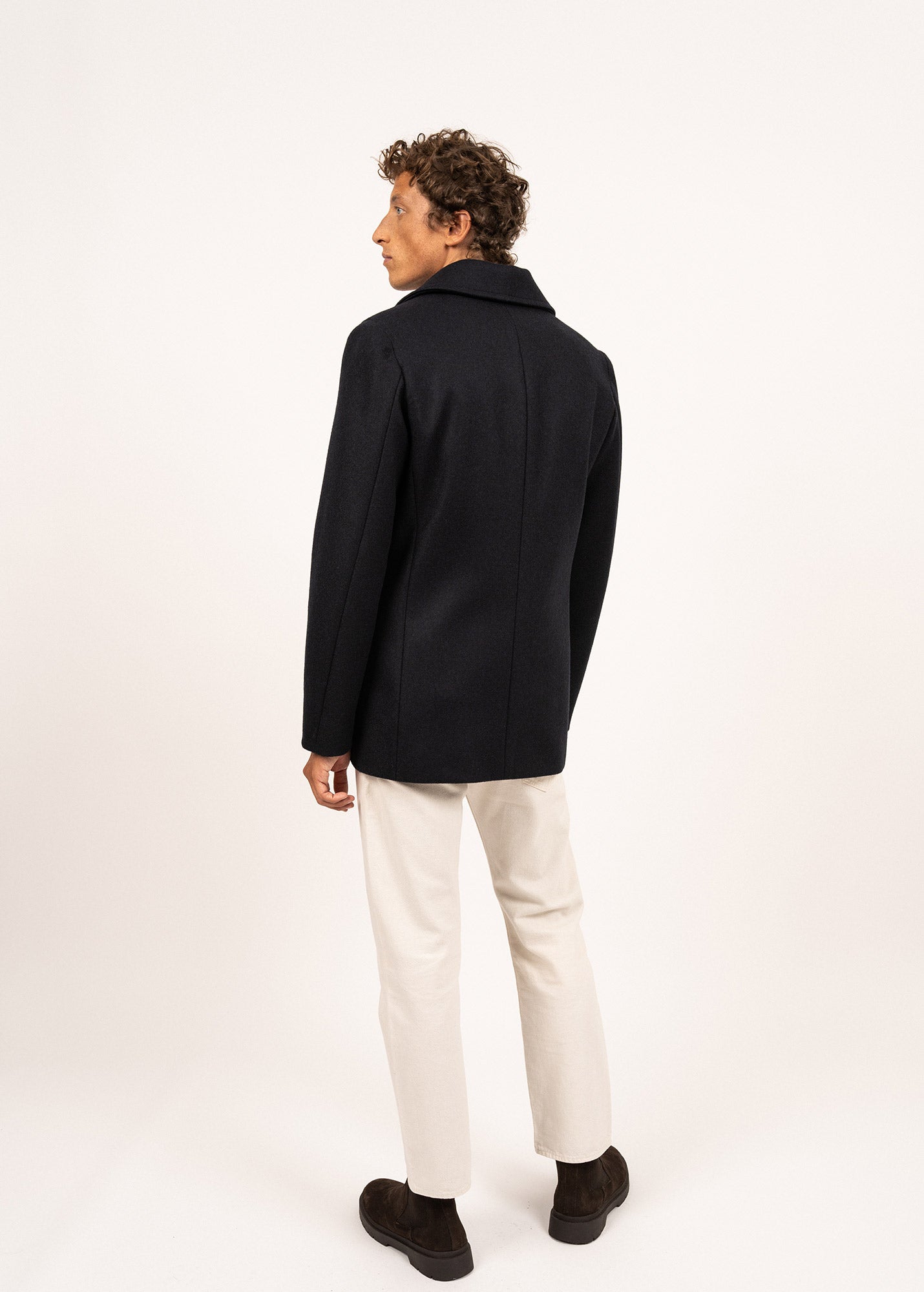 Saint James GALION II - Authentic Peacoat for Men | 100% Wool (NAVY)