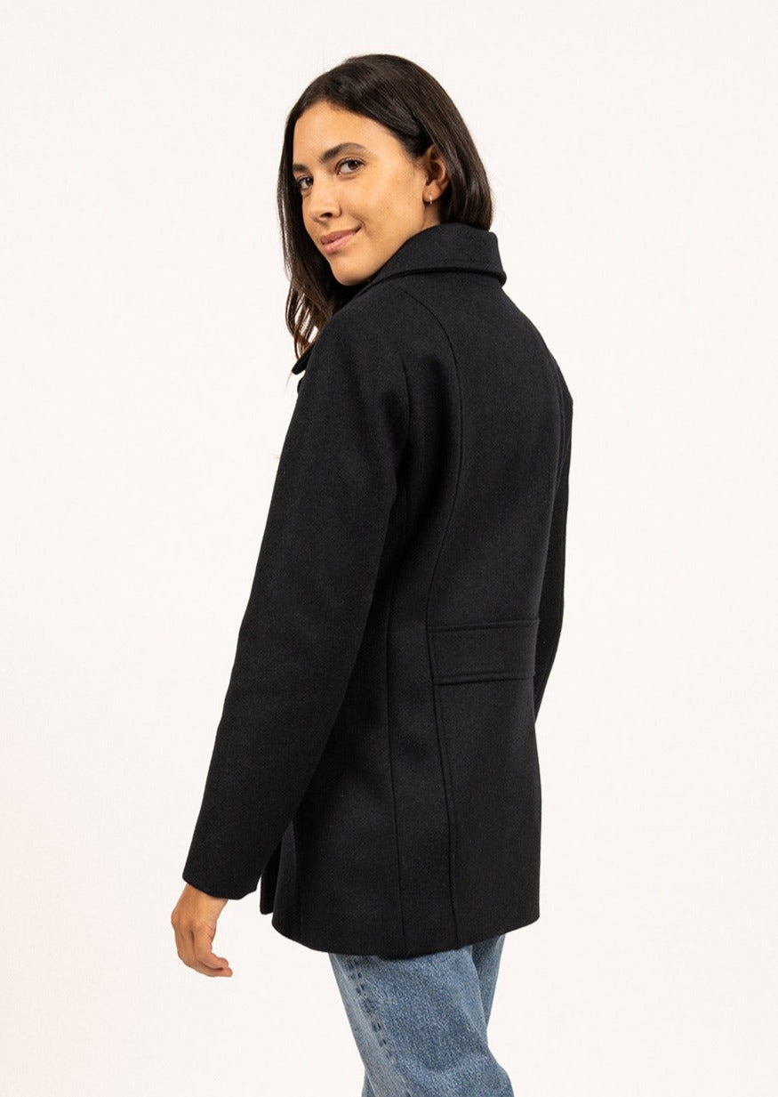 Saint James Voilure Ii Authentic Peacoat For Women 100% Wool Navy