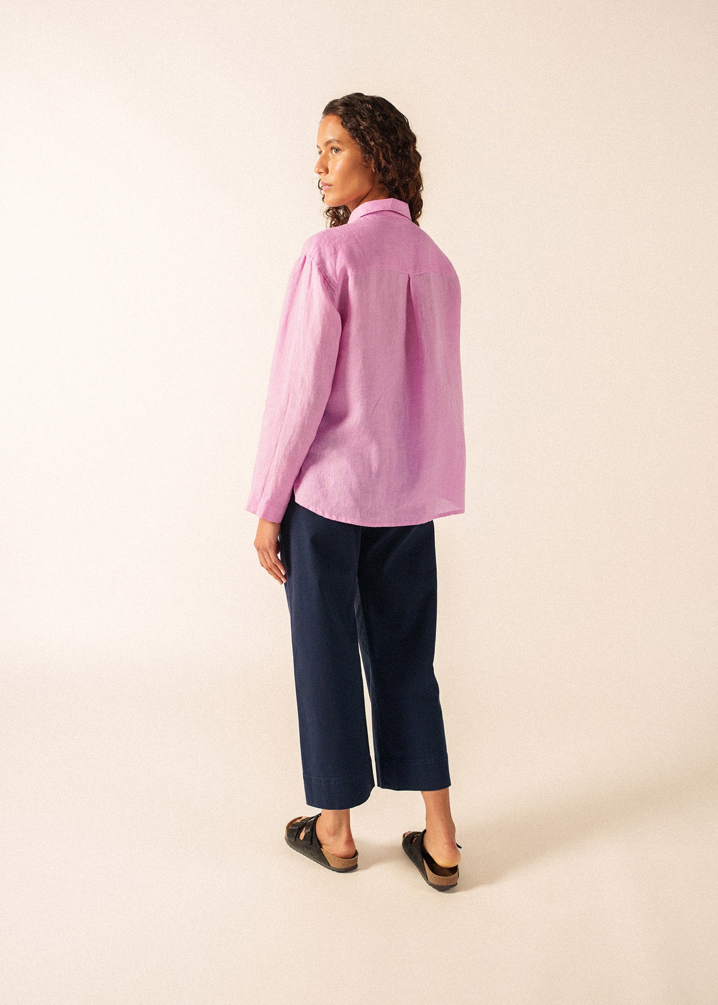 Saint James CHARLENE Linen Shirt (TEA ROSE PINK)