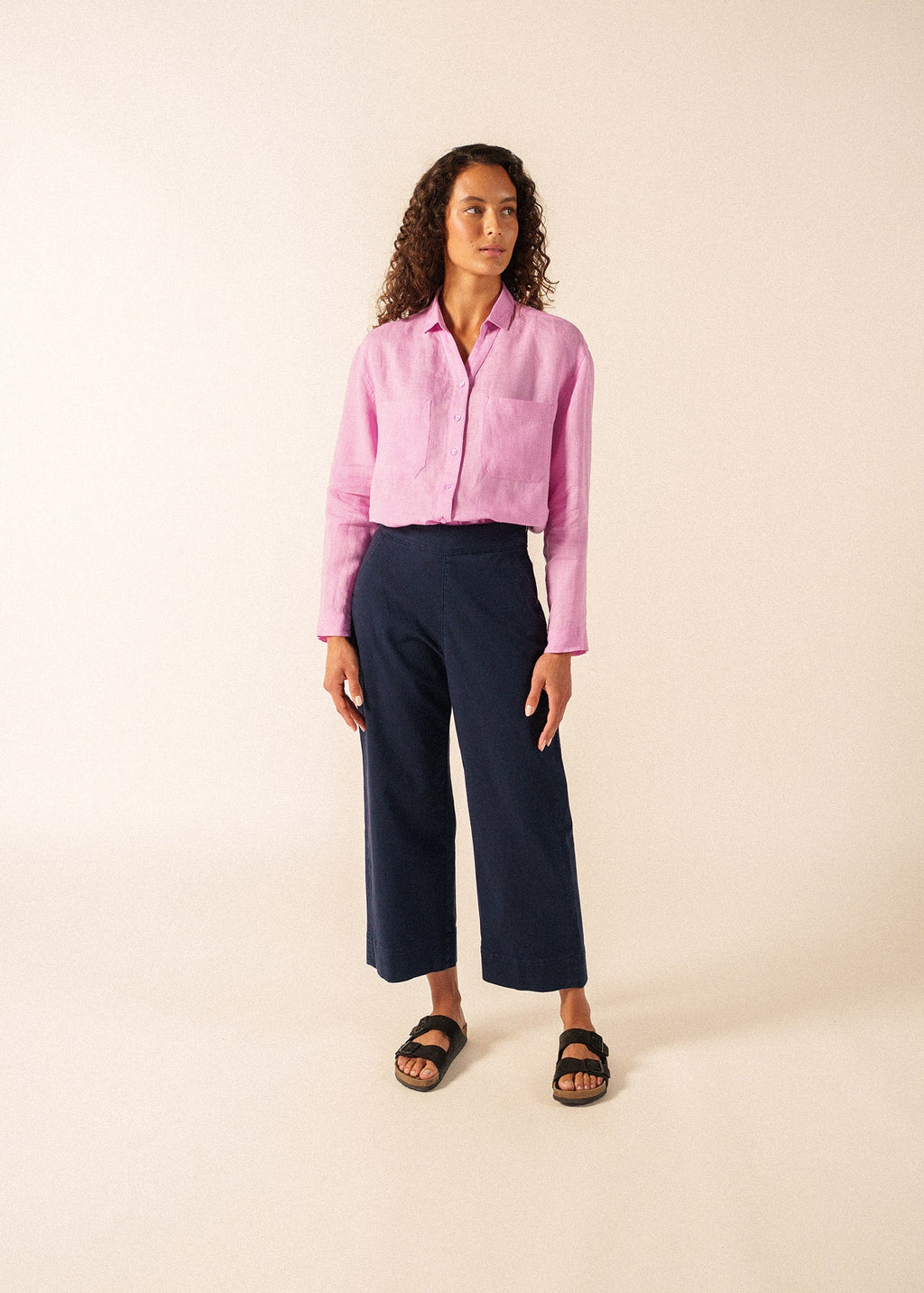Saint James CHARLENE Linen Shirt (TEA ROSE PINK)