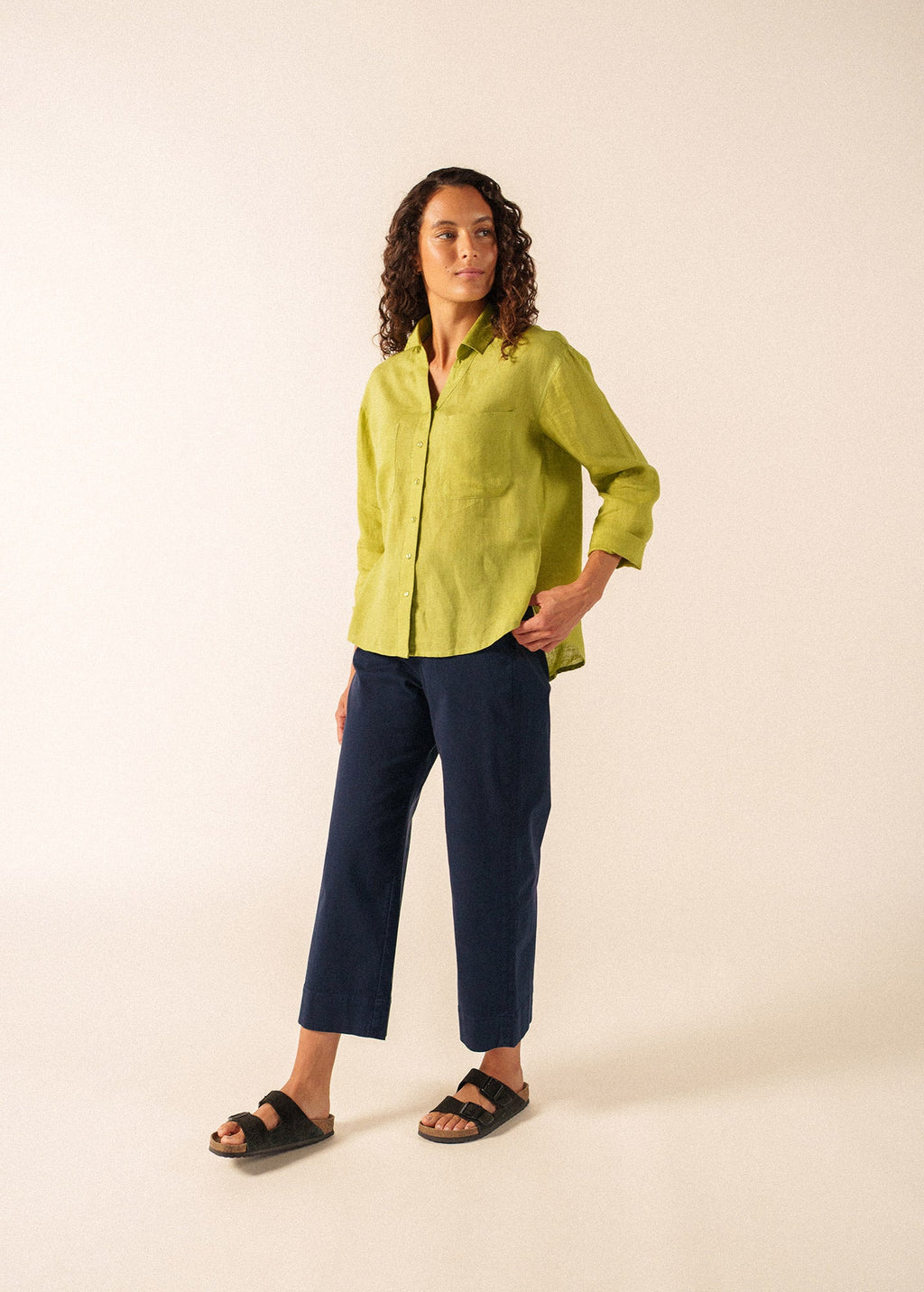 Saint James CHARLENE Linen Shirt (SAGE OLIVE)