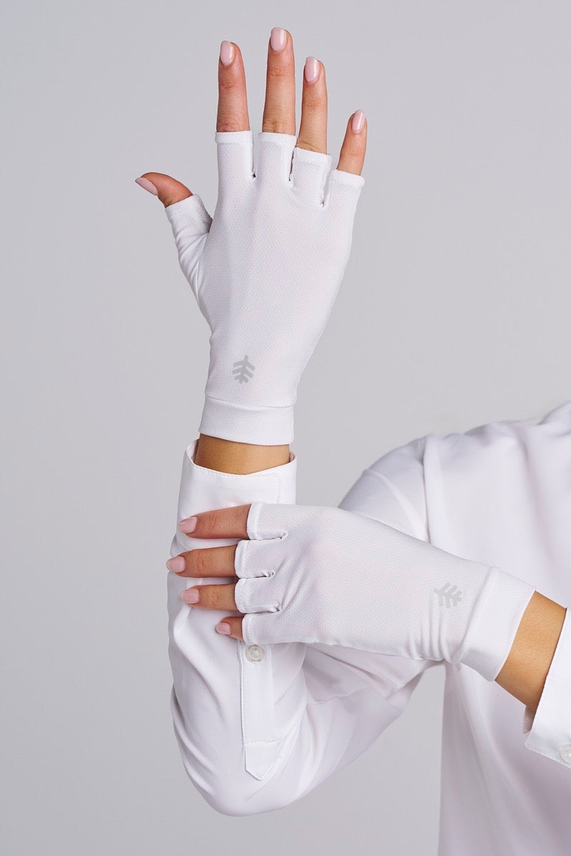 Ouray | Fingerless Gloves | White