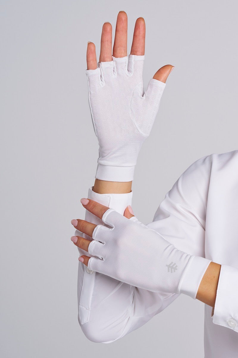 Ouray | Fingerless Gloves | White