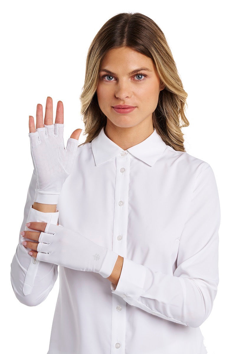 Ouray | Fingerless Gloves | White