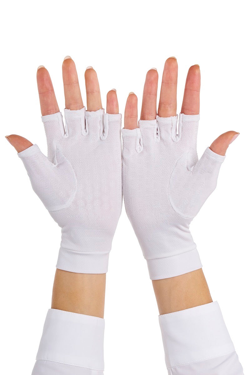 Ouray | Fingerless Gloves | White