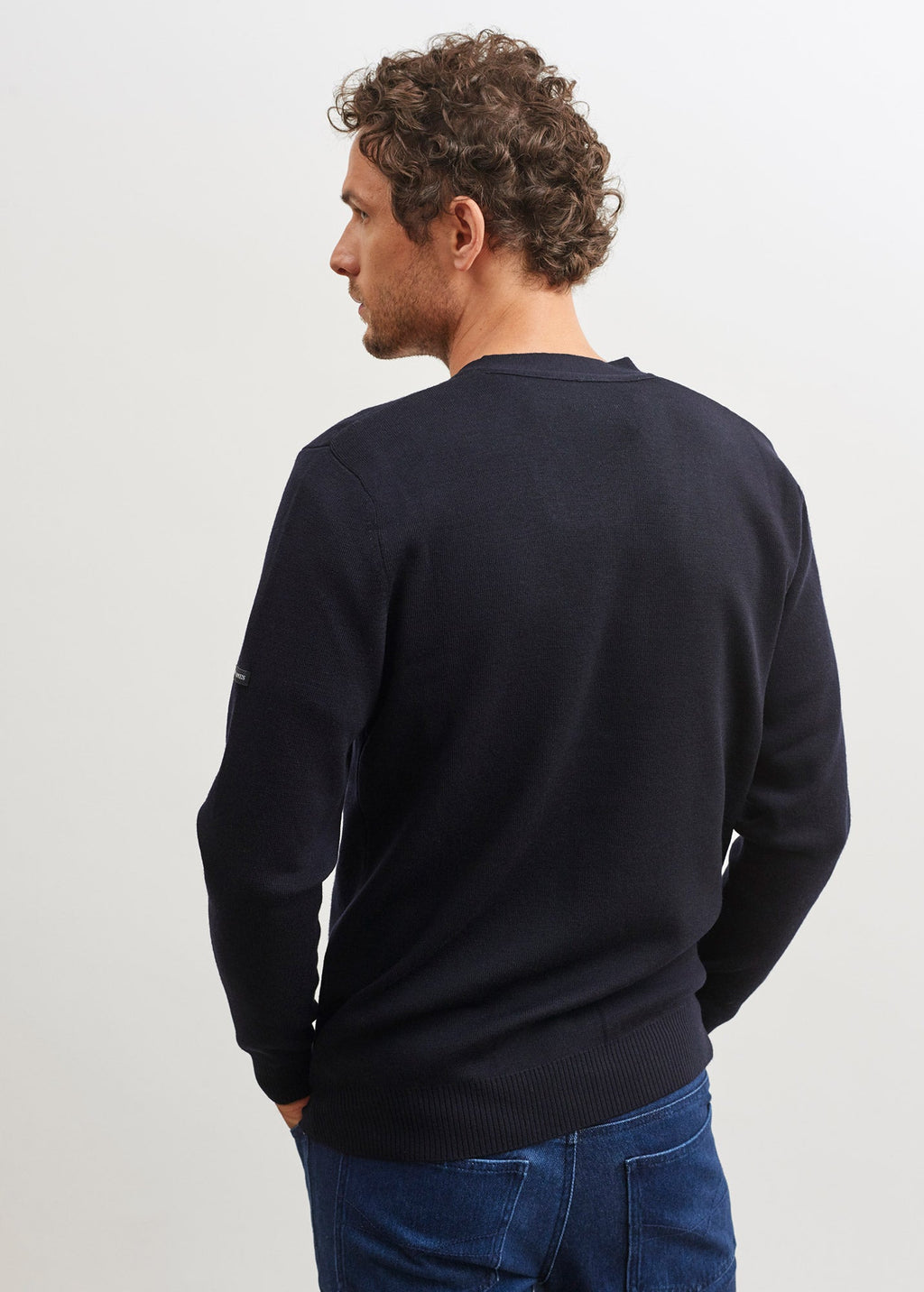 Saint James GUINGAMP - Cardigan With Buttons for Men | Extra Soft Merino Wool (NAVY)