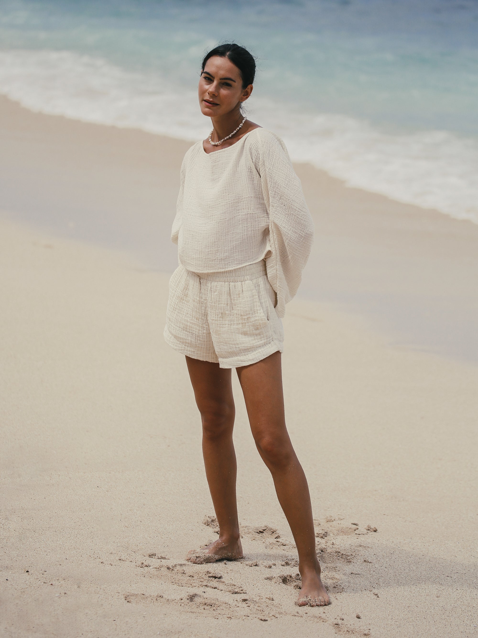 The Handloom Echo Boy Short Gold Stripes