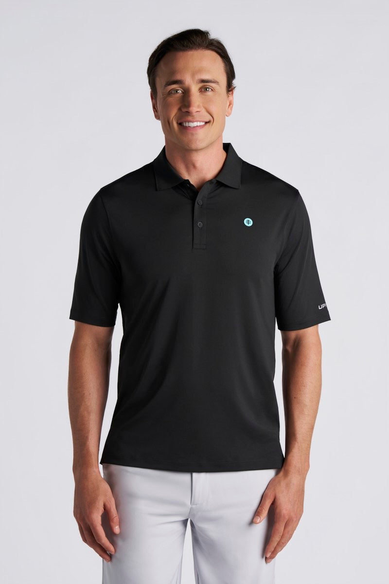 Coolibar Men's Erodym Short Sleeve Polo For Tennis And Golf Breathable Active Athlon Fabric