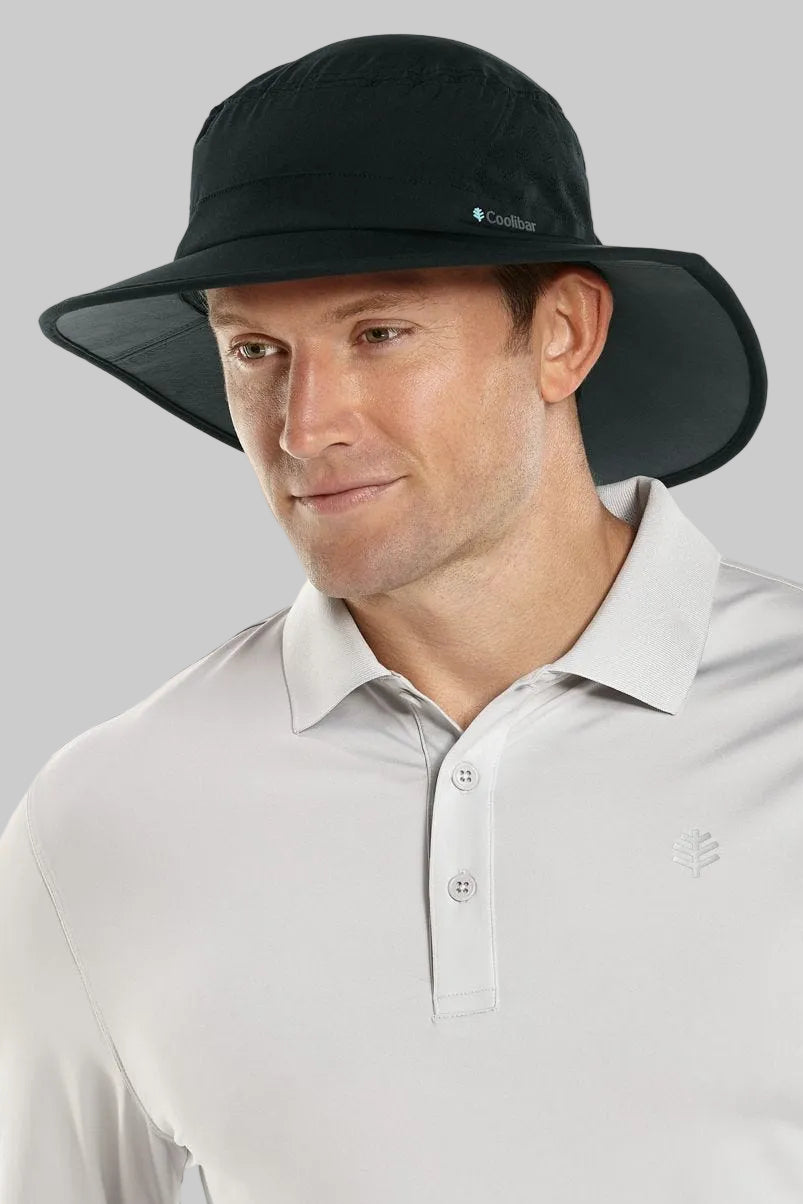 Fore | Performance Golf Hat with Wide Brim | Black