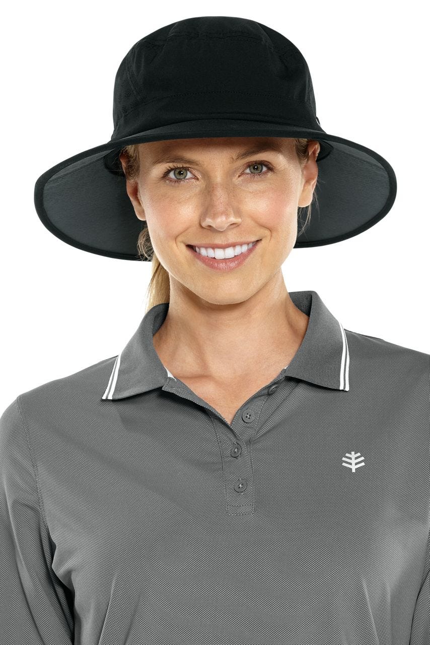 Fore | Performance Golf Hat with Wide Brim | Black