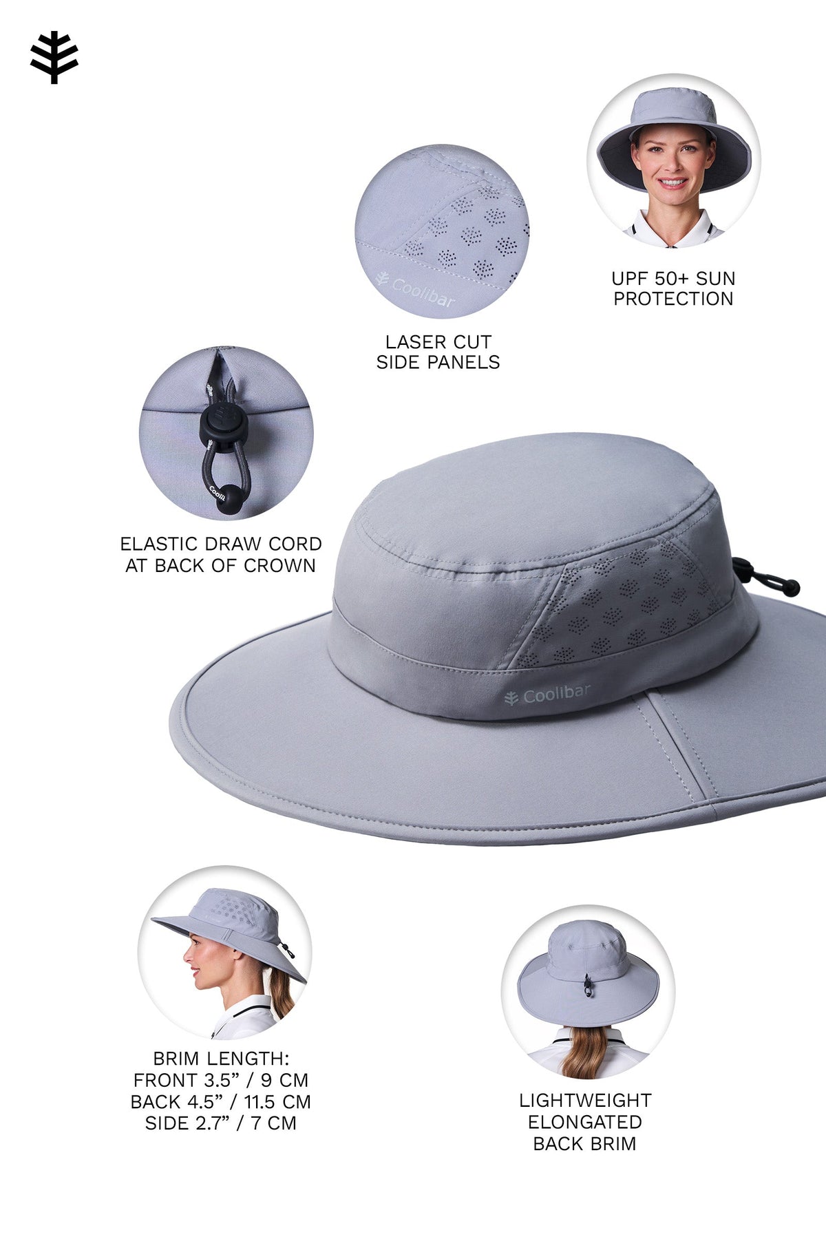 Fore | Performance Golf Hat with Wide Brim | Steel Grey