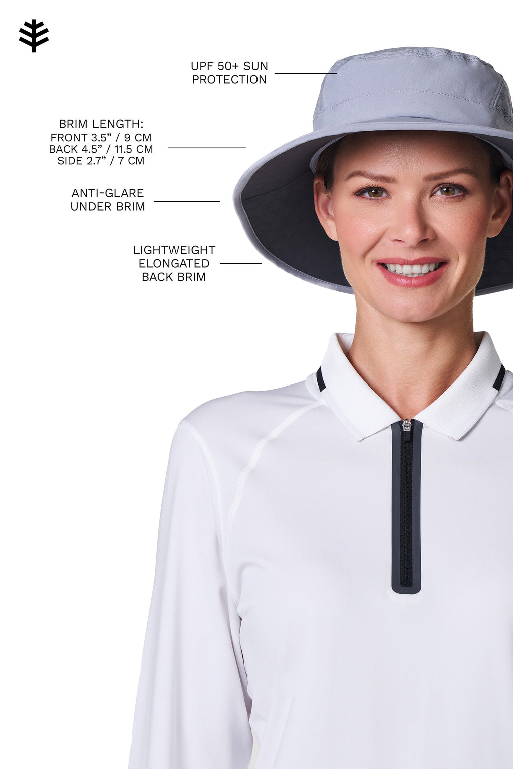 Fore | Performance Golf Hat with Wide Brim | Steel Grey