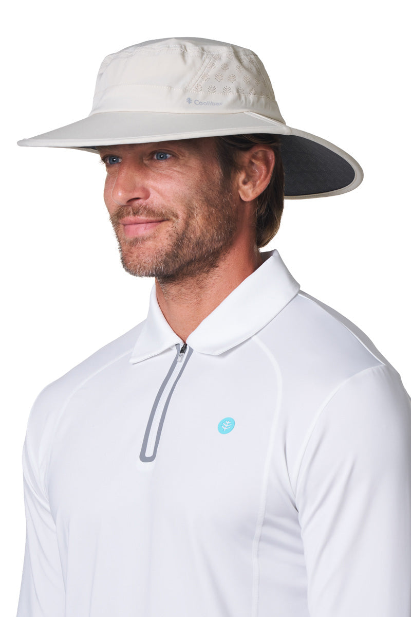 Fore | Performance Golf Hat with Wide Brim | Stone