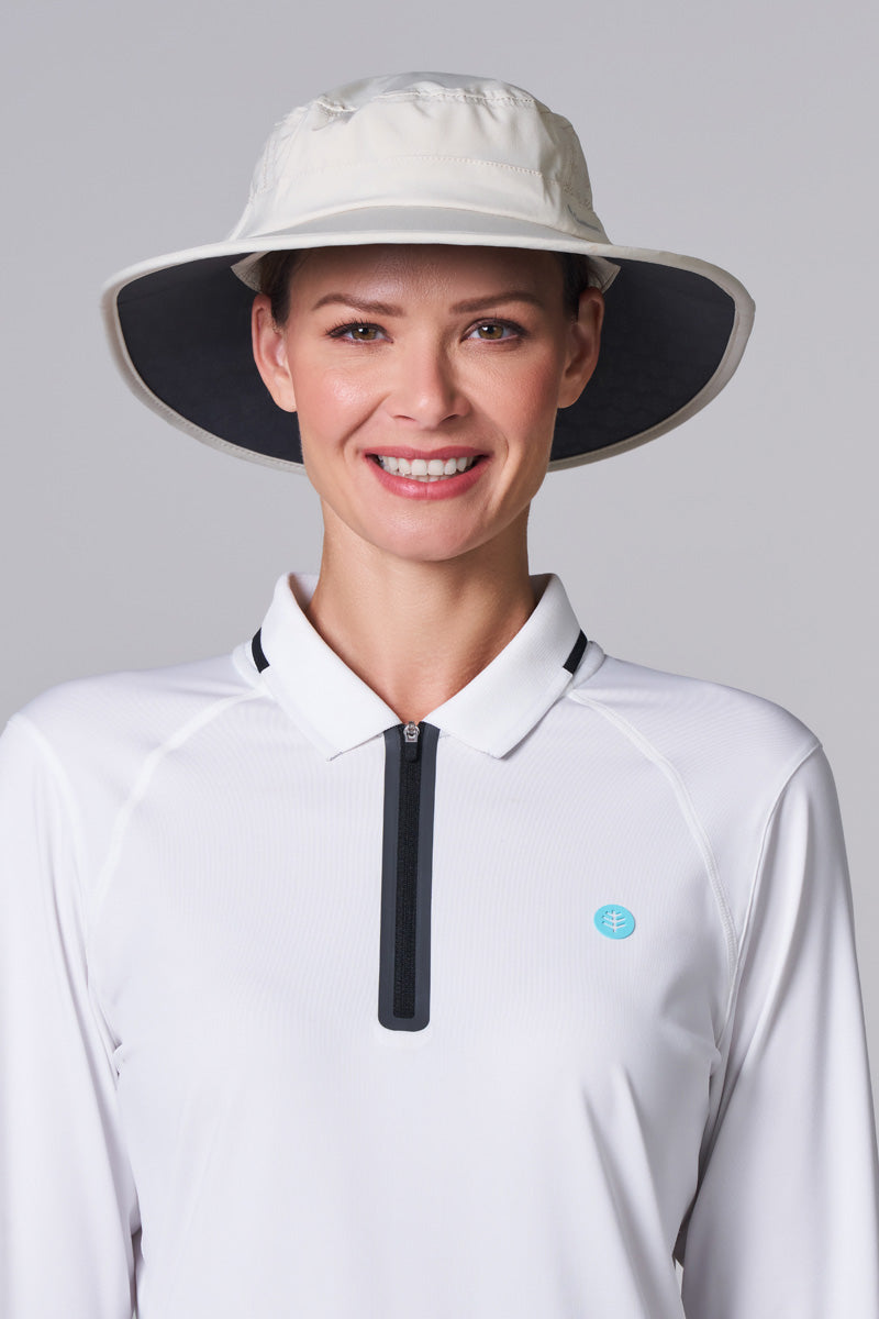 Fore | Performance Golf Hat with Wide Brim | Stone