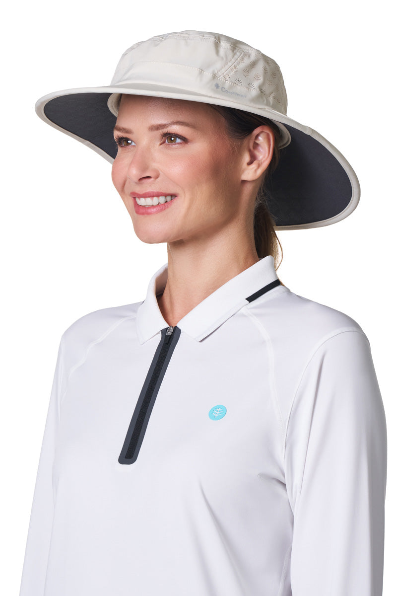 Fore | Performance Golf Hat with Wide Brim | Stone