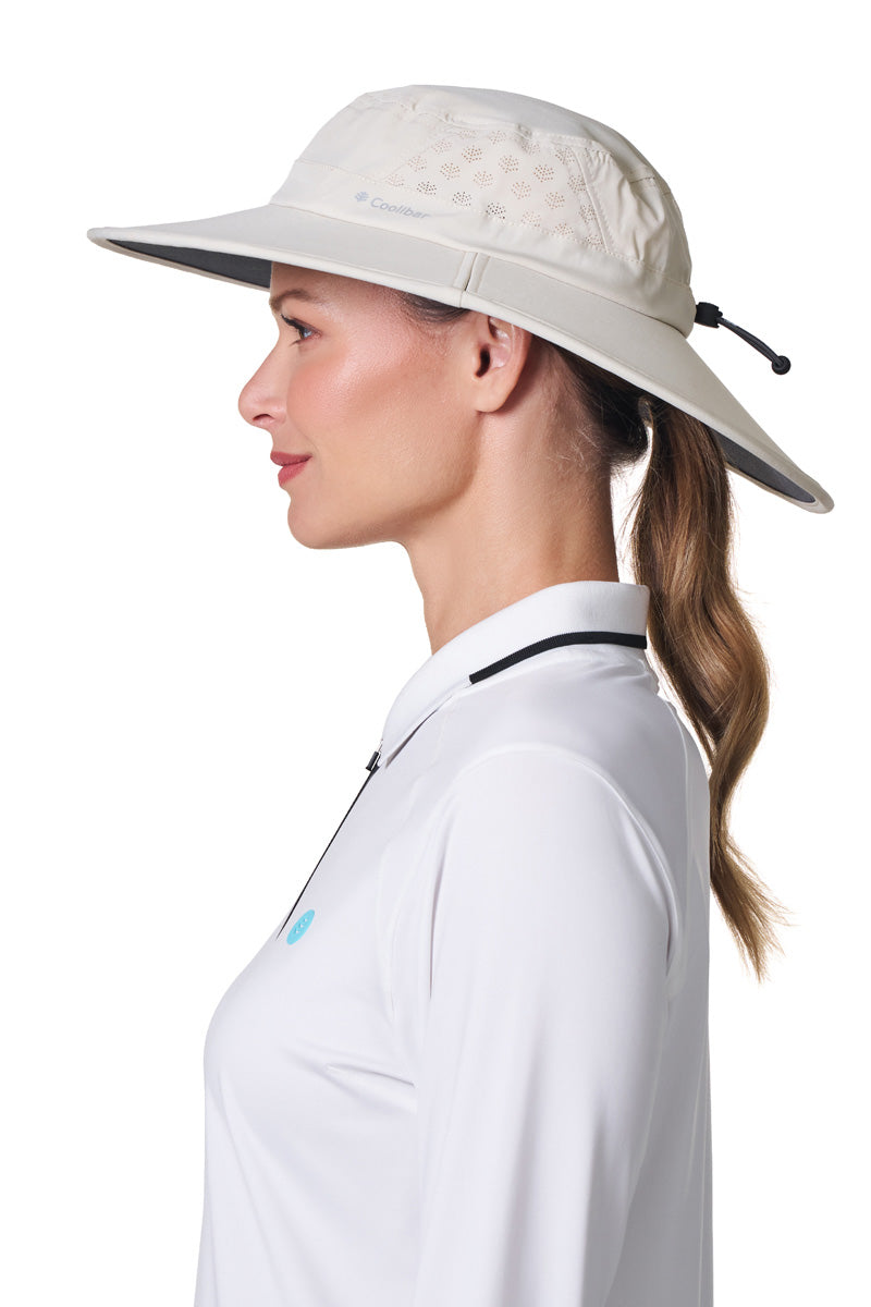 Fore | Performance Golf Hat with Wide Brim | Stone