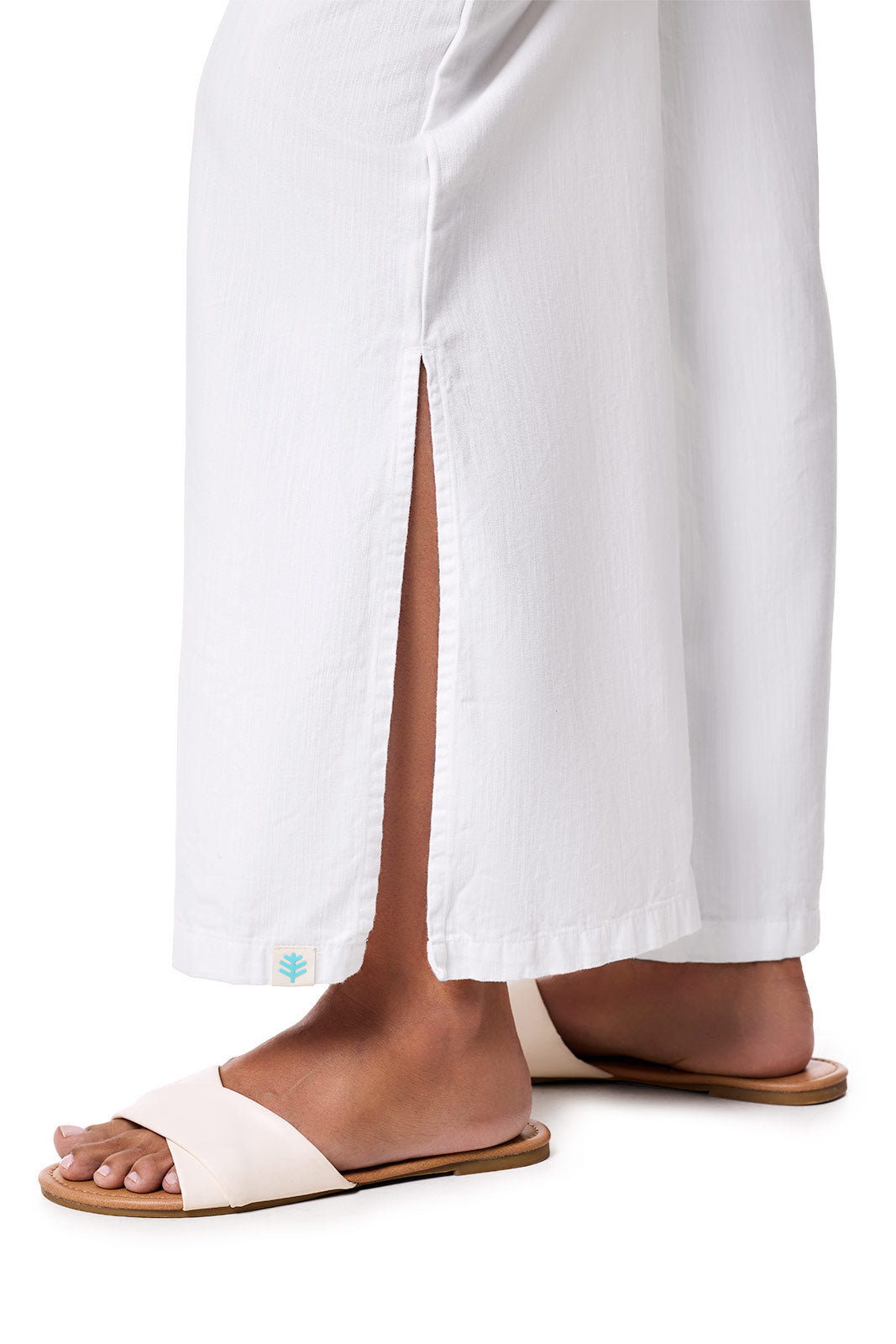 Coolibar Women's Enclave Wide Leg Pants Chambray Lite Lightweight Elasticated Comfort For Women All Day Travel
