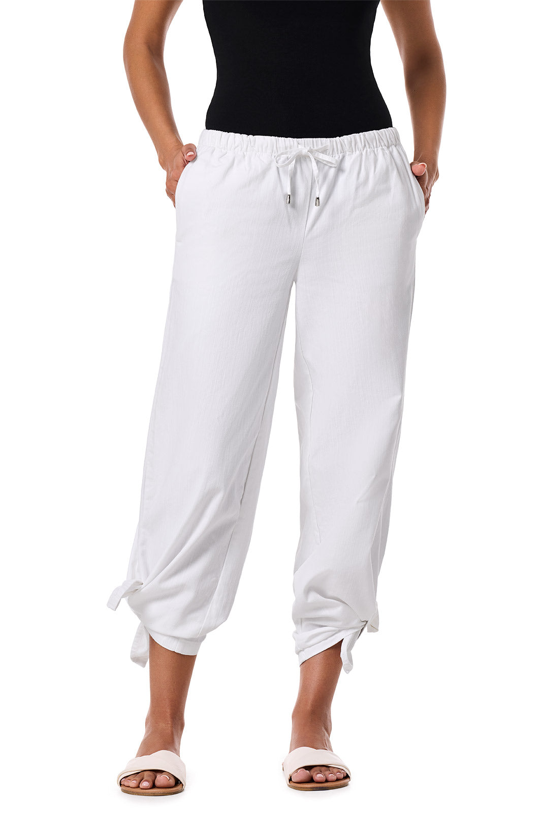 Coolibar Women's Enclave Wide Leg Pants Chambray Lite Lightweight Elasticated Comfort For Women All Day Travel