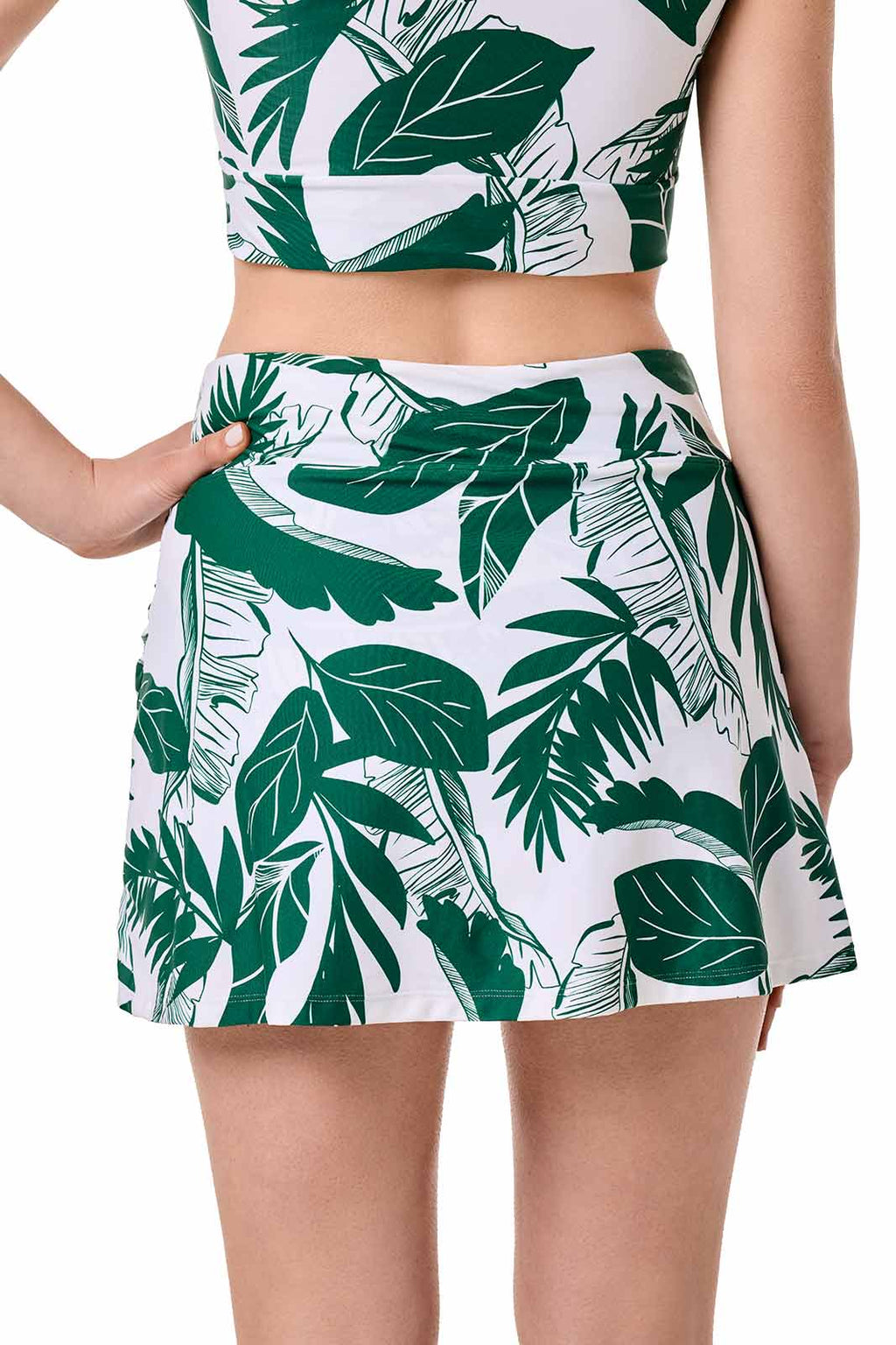 Coolibar Women's Big Wave Swim Skort Wrap Detail Sun Safe Comfort For Active Beach Lovers