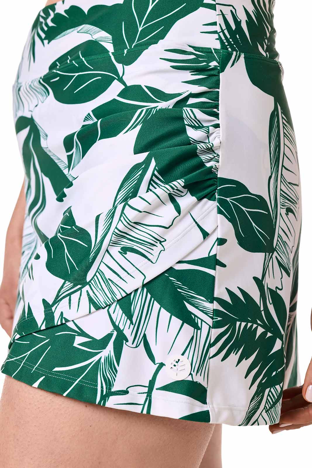 Coolibar Women's Big Wave Swim Skort Wrap Detail Sun Safe Comfort For Active Beach Lovers