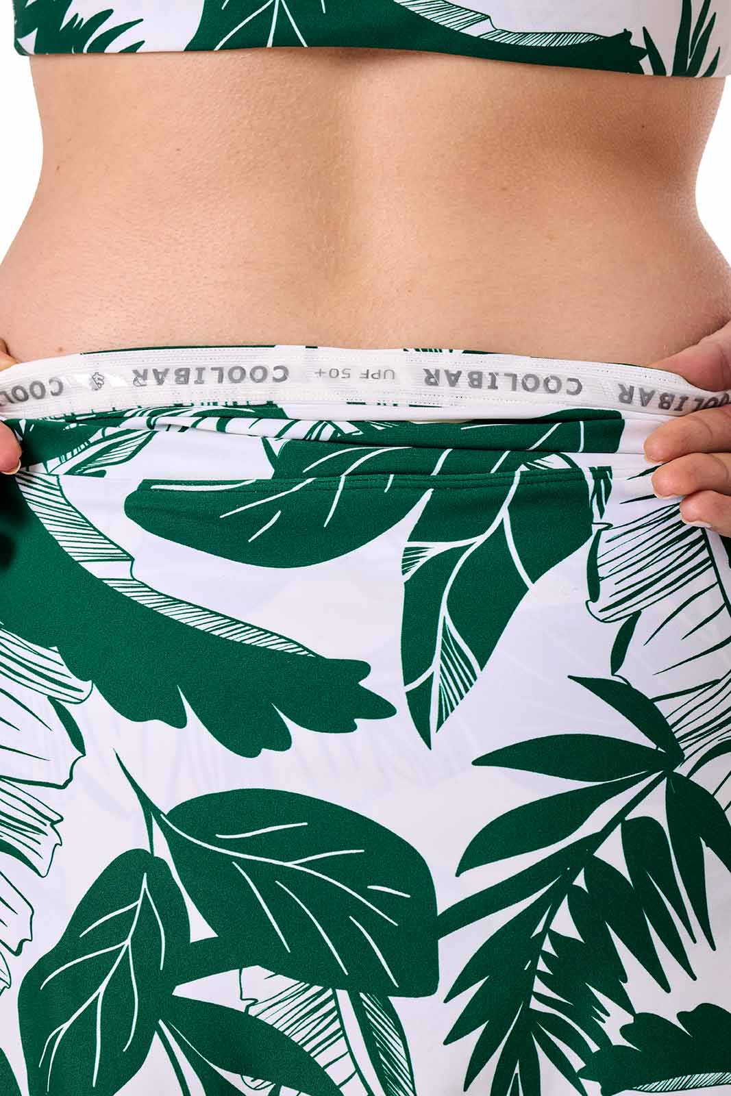 Coolibar Women's Big Wave Swim Skort Wrap Detail Sun Safe Comfort For Active Beach Lovers