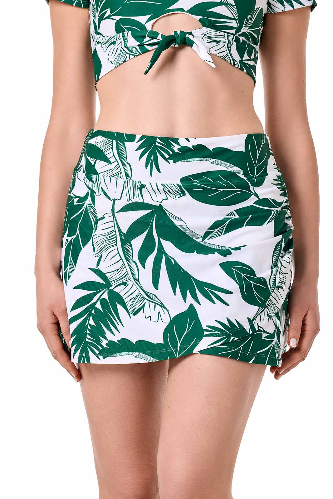 Coolibar Women's Big Wave Swim Skort Wrap Detail Sun Safe Comfort For Active Beach Lovers