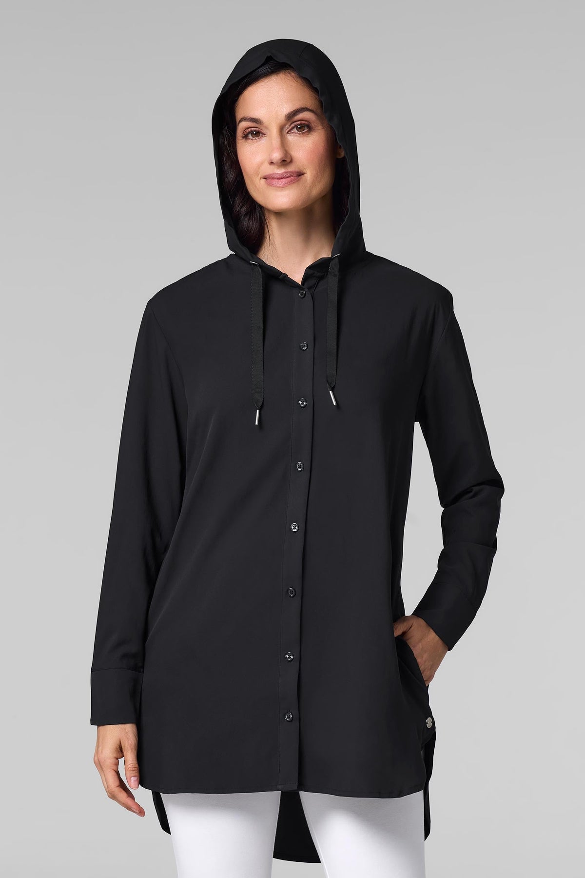Palma | Women's Aire Beach Long Sleeve Shirt | Black