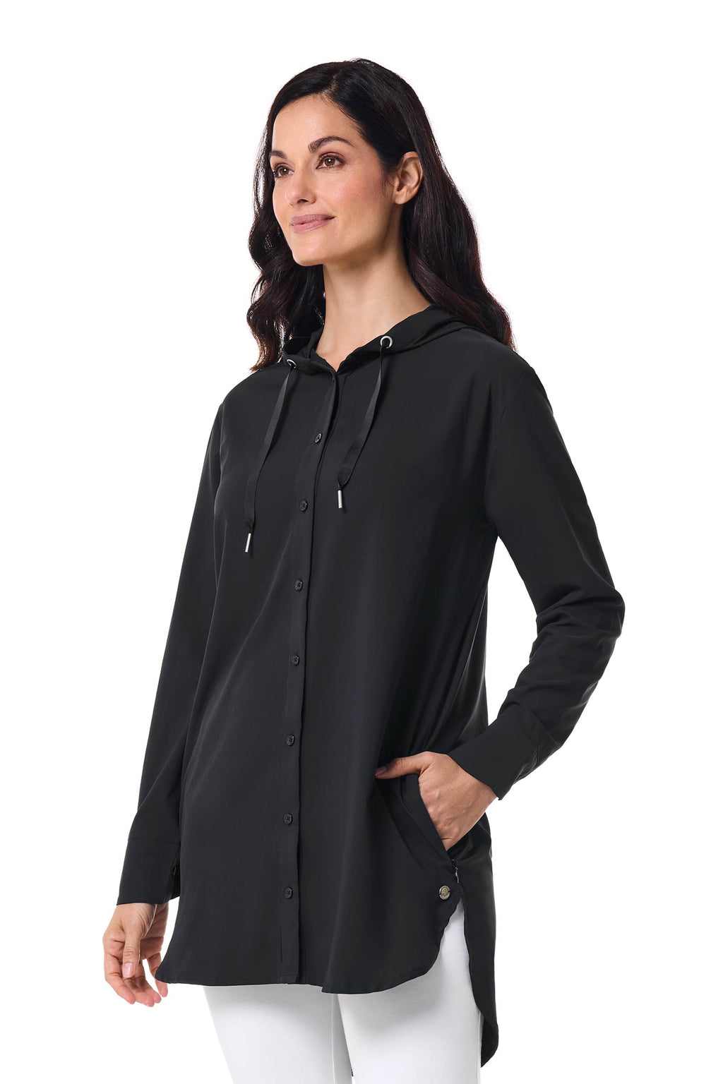 Palma | Women's Aire Beach Long Sleeve Shirt | Black