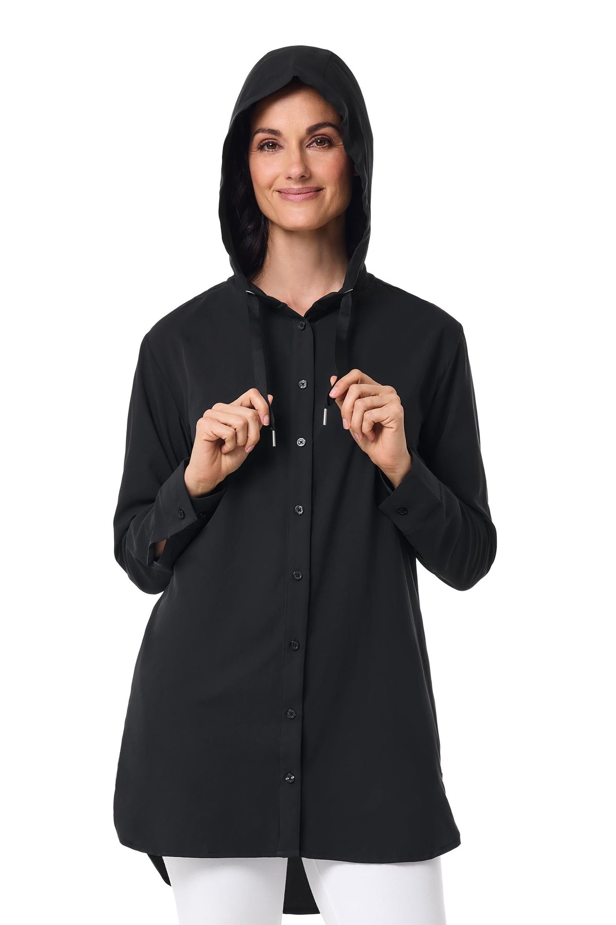 Palma | Women's Aire Beach Long Sleeve Shirt | Black