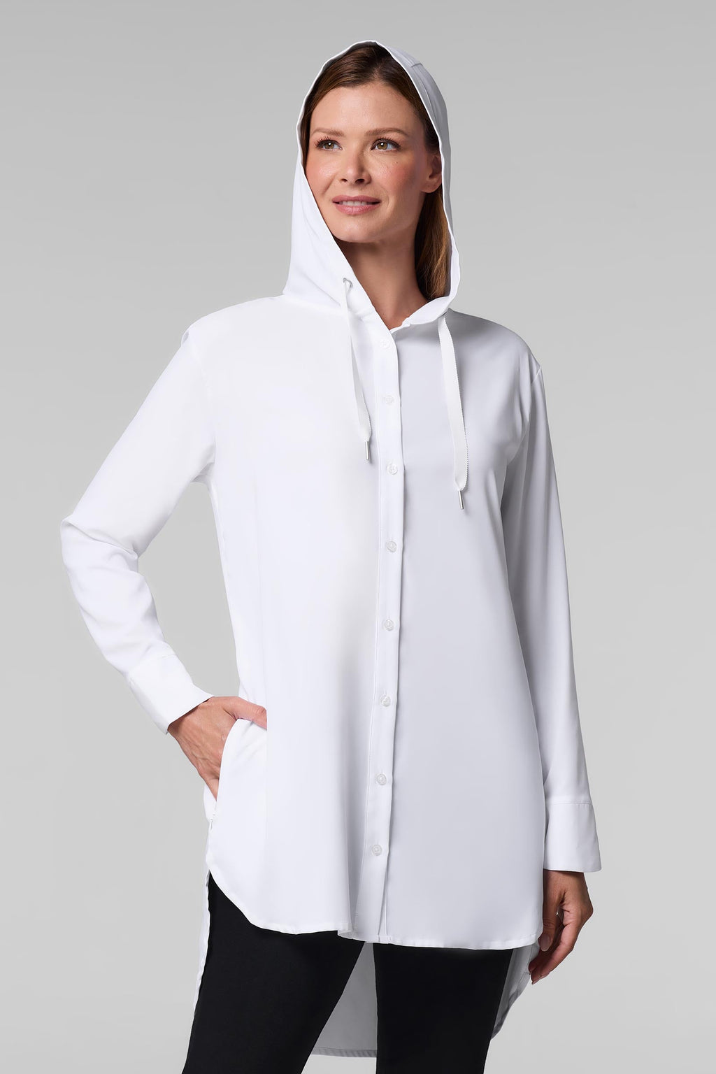 Palma | Women's Aire Beach Long Sleeve Shirt | White