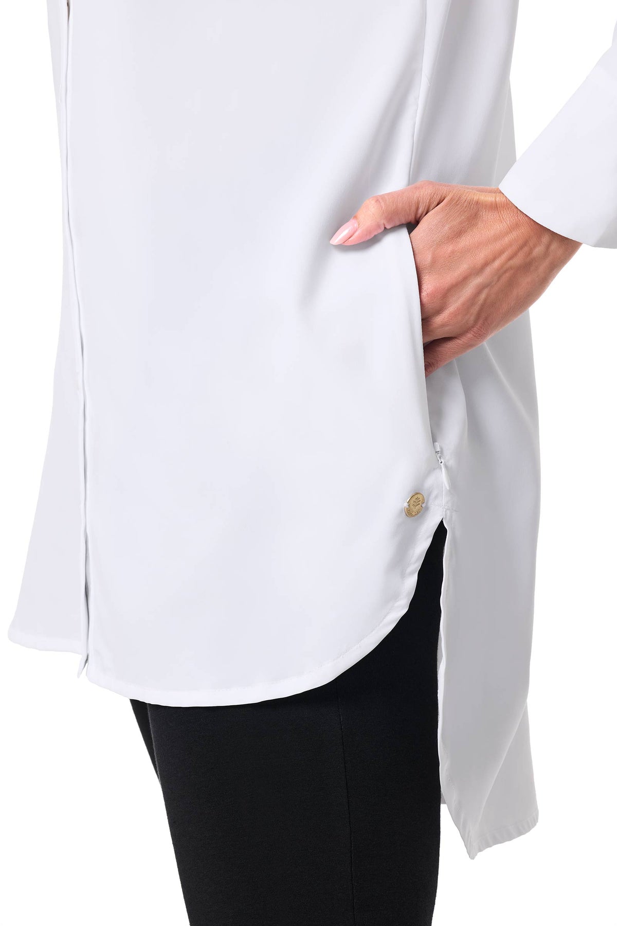 Palma | Women's Aire Beach Long Sleeve Shirt | White