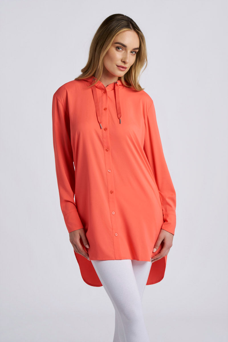 Palma | Women's Aire Beach Shirt | Coral Reef
