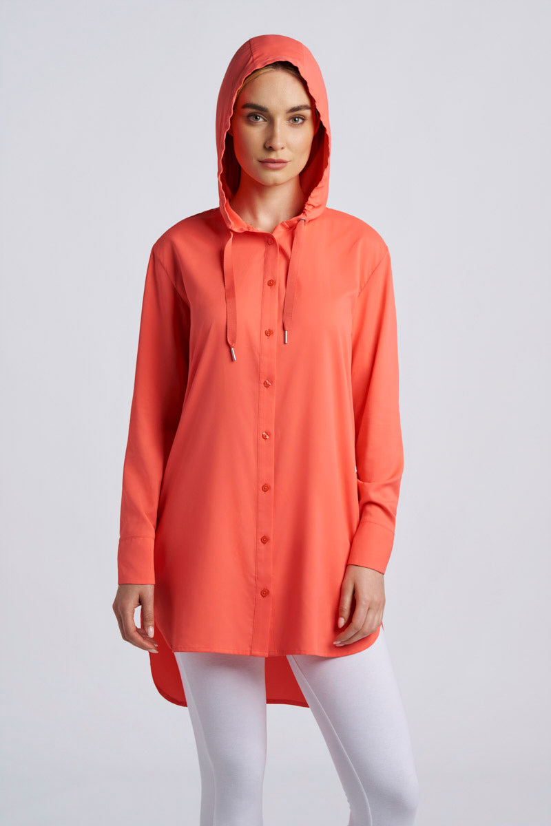 Palma | Women's Aire Beach Shirt | Coral Reef