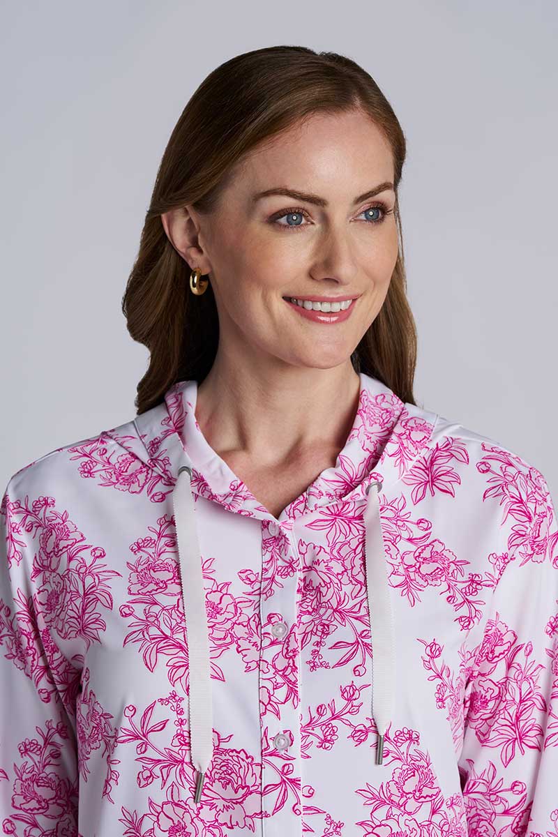 Palma | Women's Aire Beach Long Sleeve Shirt | Fuchsia Bouquet