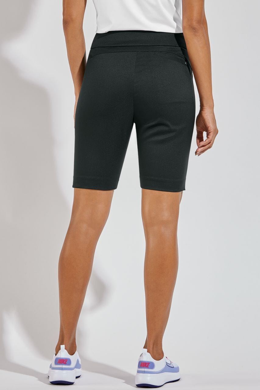 Coolibar Womens Valorus Golf Shorts Cooling Tech With UPF 50 Plus Wide Waistband Stretchy Smooth Pocket