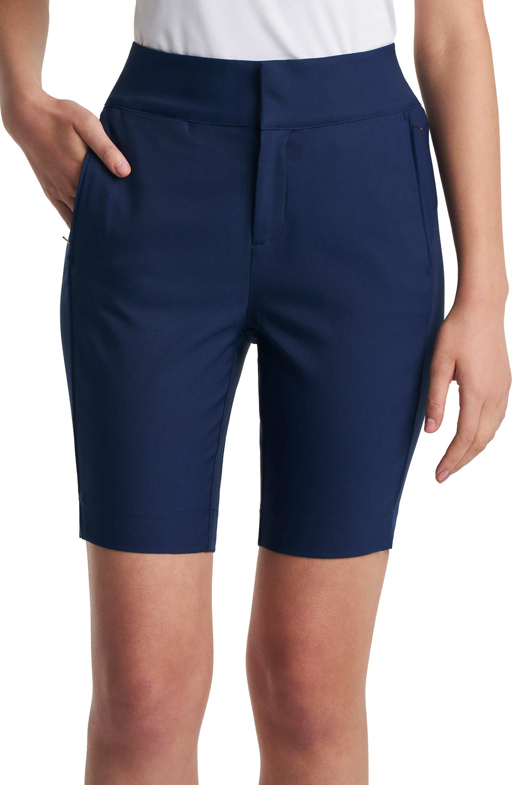 Coolibar Women's Valorus Golf Shorts With Cooltect Cooling And UPF Fifty Plus Smoothing Waistband Pocket