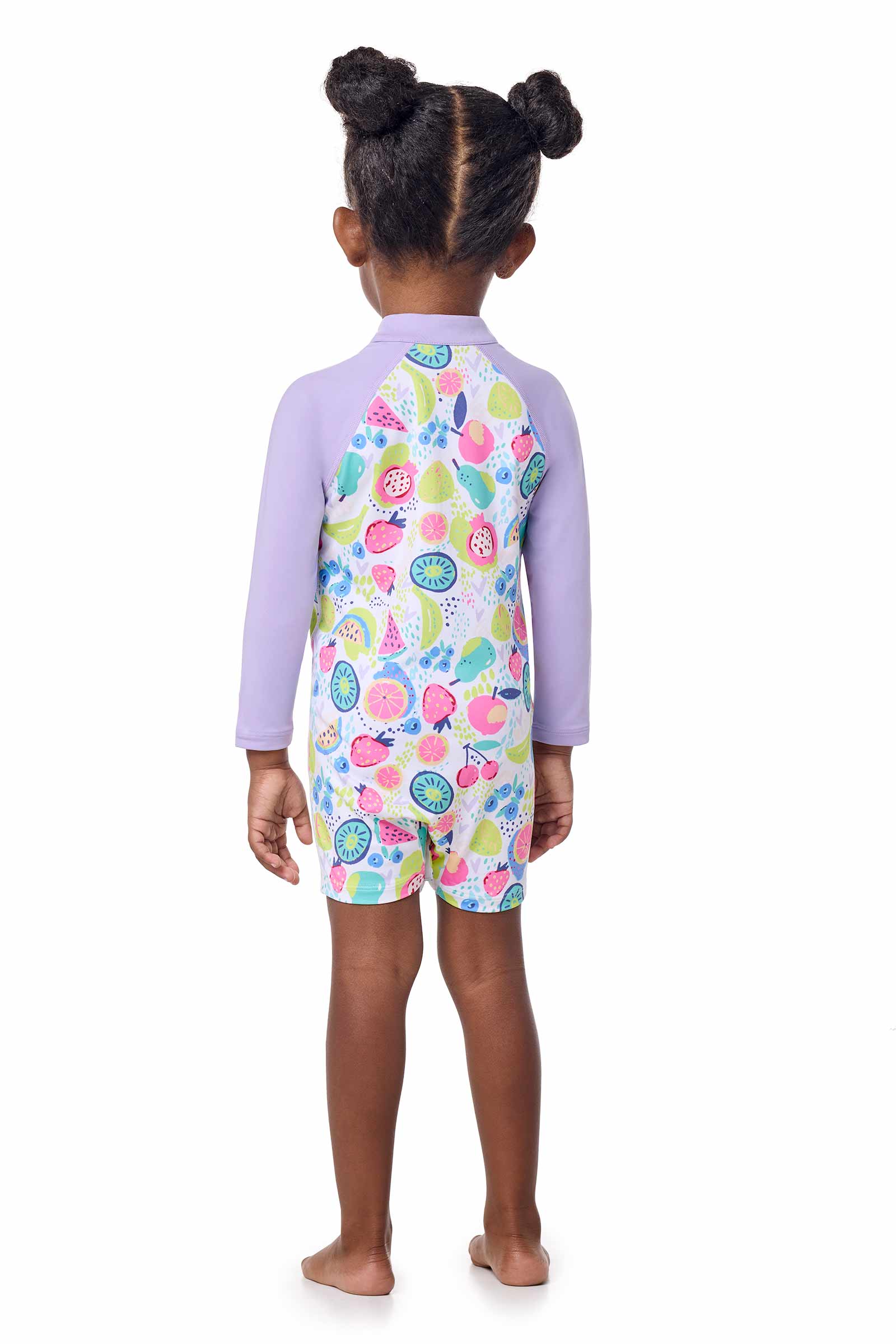 Coolibar Baby Kohala Neck To Knee Swimsuit Lavendula Colorblock Upf 50 Sun Safe Protection For Sensitive Skin