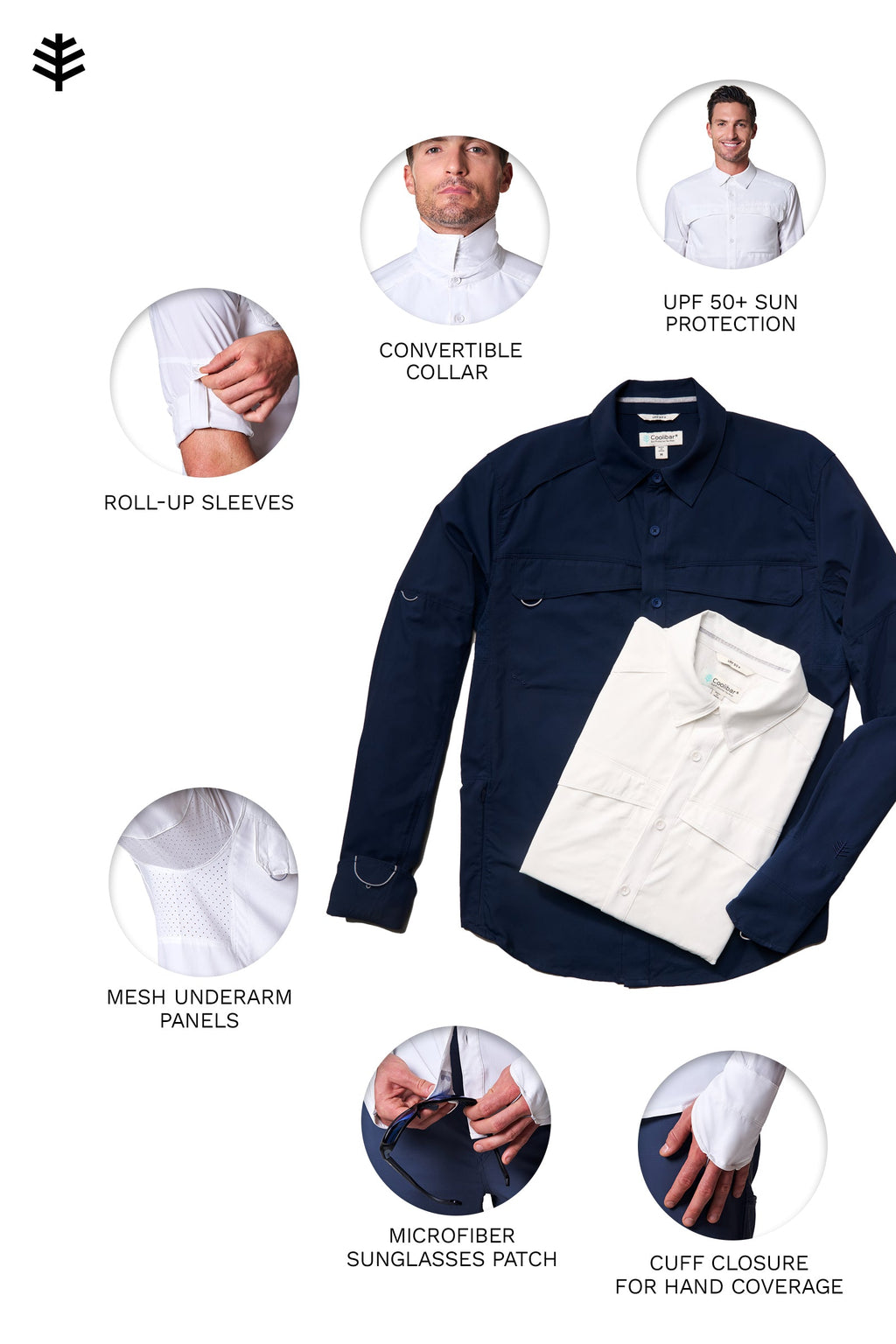 Nassau | Men's Long Sleeve Fishing Shirt | White