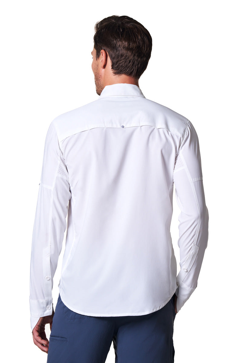 Nassau | Men's Long Sleeve Fishing Shirt | White