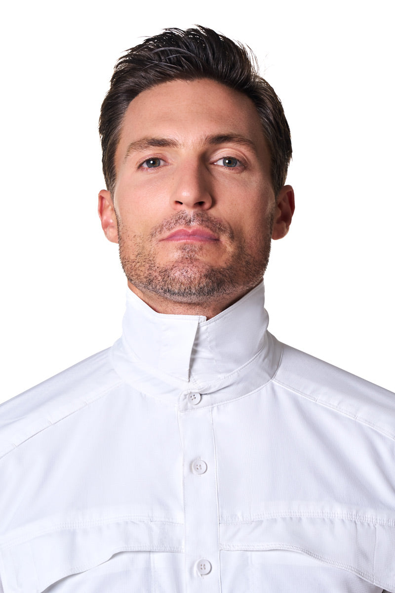 Nassau | Men's Long Sleeve Fishing Shirt | White